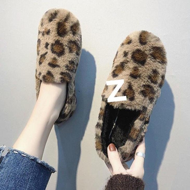 Nightwear |  Womens Brown Leopard Print Faux Fur Mule Slippers Clothing Nightwear