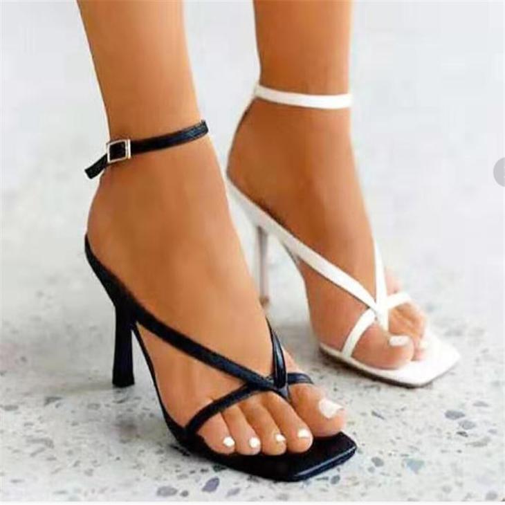 Sandals |  Womens Black Multi Strap Stiletto Heel Sandals Heels Heels