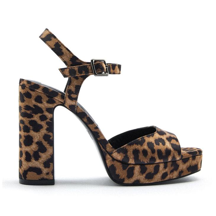 Sandals |  Womens Brown Suedette Leopard Print Platform Sandals Sandals Sandals