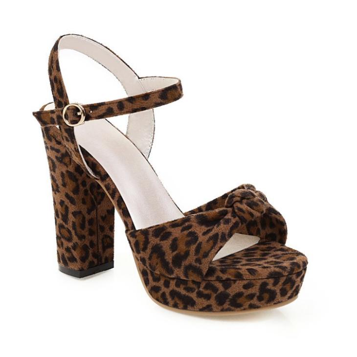 Sandals |  Womens Extra Wide Fit Stone Leopard Print Platform Sandals Sandals Sandals