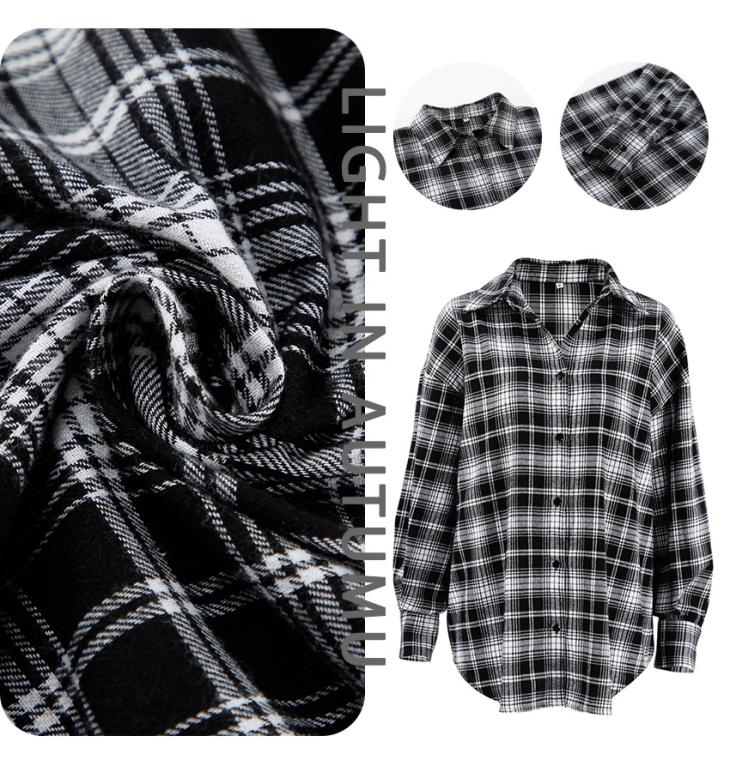 Shirts & Blouses |  Womens Black Check Oversized Shirt Clothing Shirts & Blouses