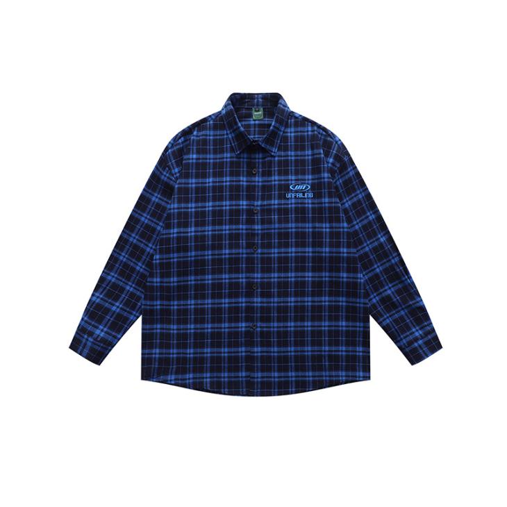 Shirts & Blouses |  Womens Blue Checked Cotton Crop Shirt Clothing Shirts & Blouses