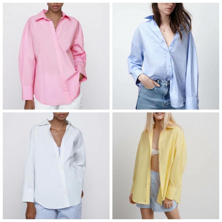 Shirts & Blouses |  Womens Blue Drawstring Hem Poplin Crop Shirt Clothing Shirts & Blouses