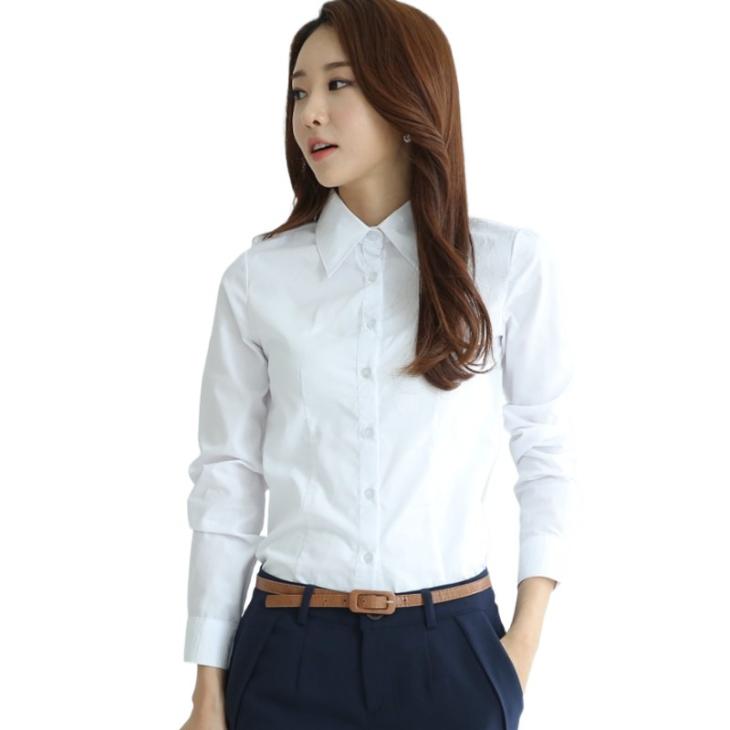 Shirts & Blouses |  Womens White Cotton Tailored Shirt Clothing Shirts & Blouses