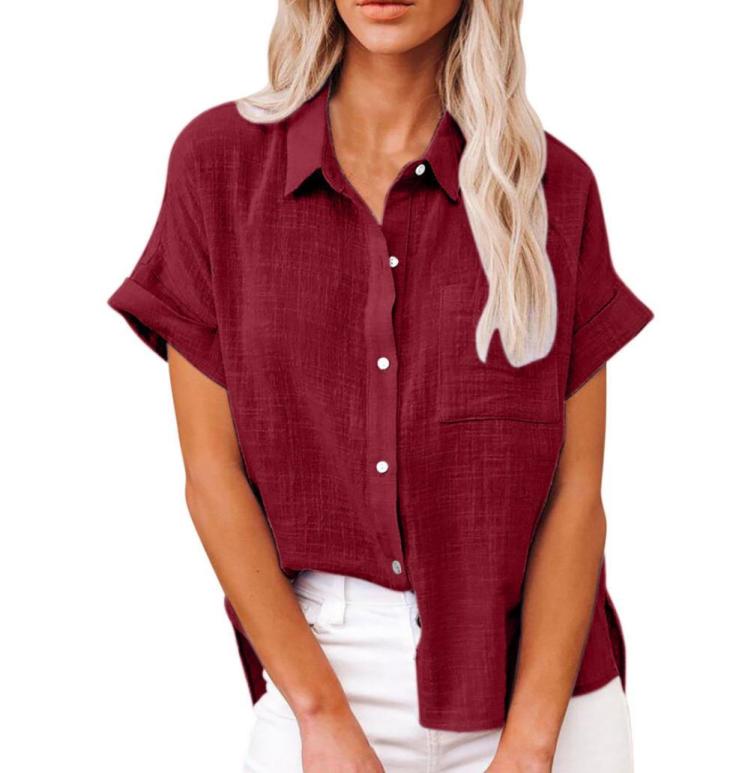 Shirts & Blouses |  Womens White Short Sleeve Shirt Clothing Shirts & Blouses