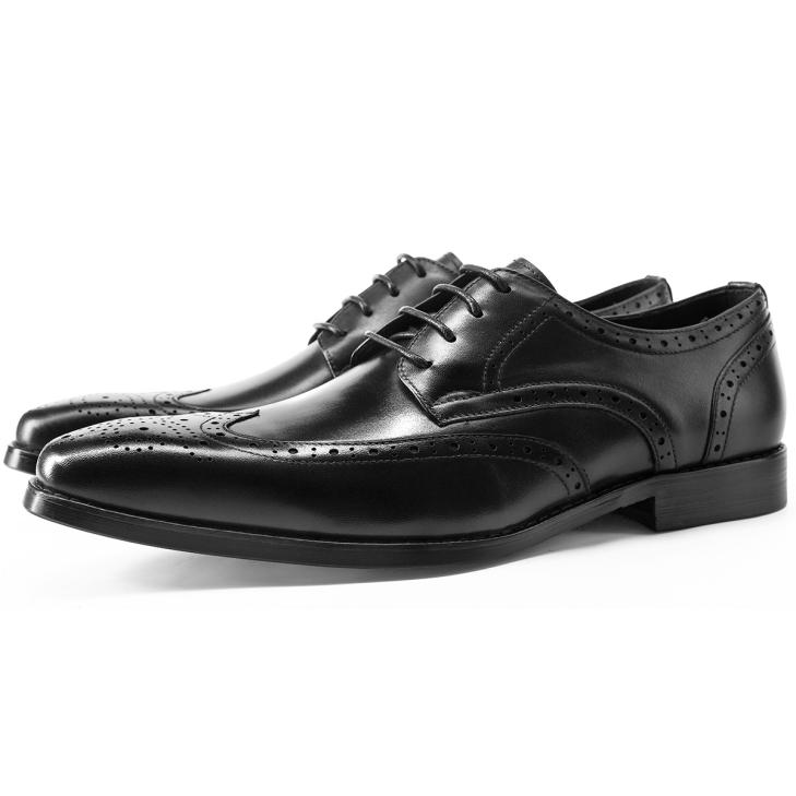 Shoes |  Mens Black Leather-Look Lace Up Brogues Mens Mens