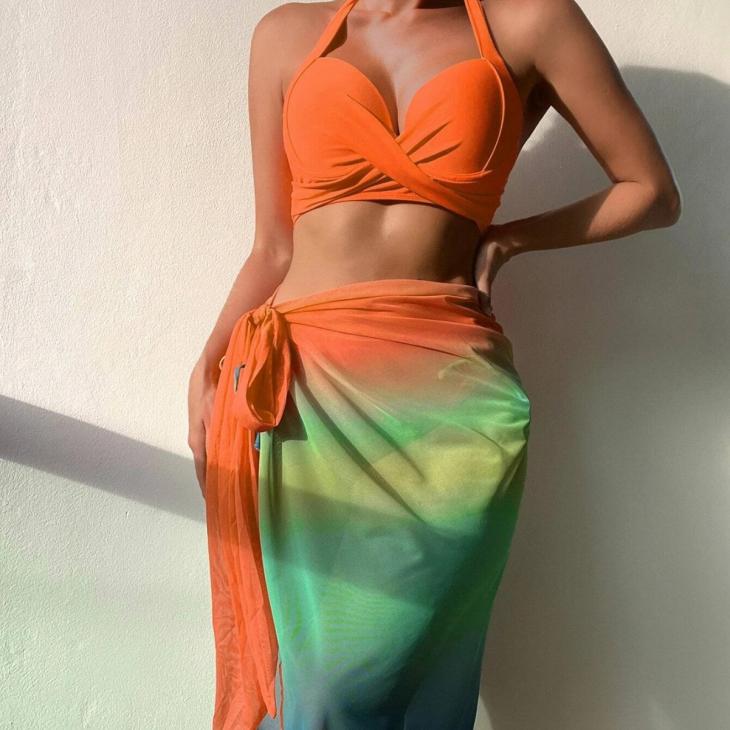 Swimwear & Beachwear |  Womens Green Ombré Print Wrap Sarong Clothing Swimwear & Beachwear