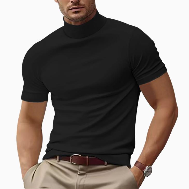 T-Shirt & Polos |  Mens Black Cotton Muscle Fit T-Shirt Clothing Mens