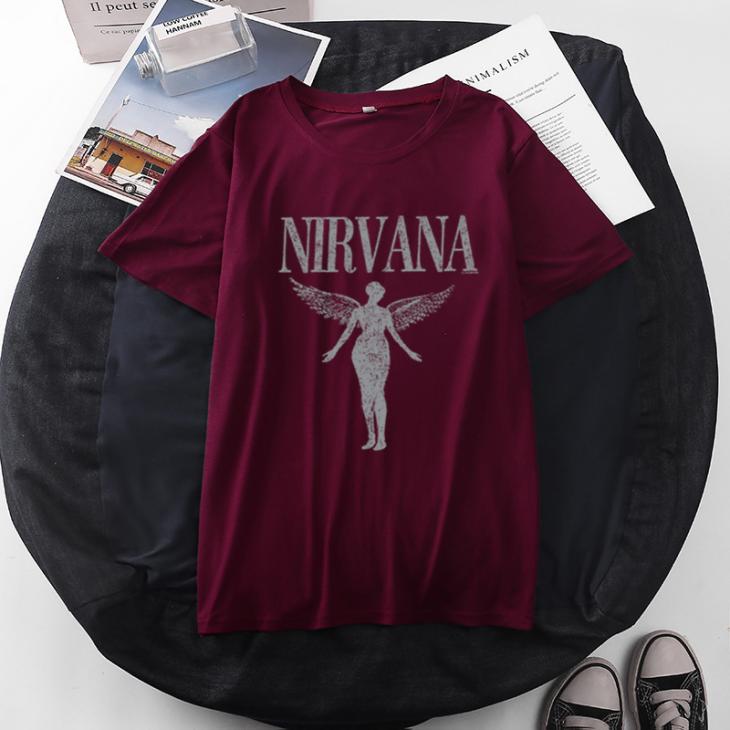 T-Shirt & Polos |  Mens Black Cotton Nirvana Print T-Shirt Clothing Mens