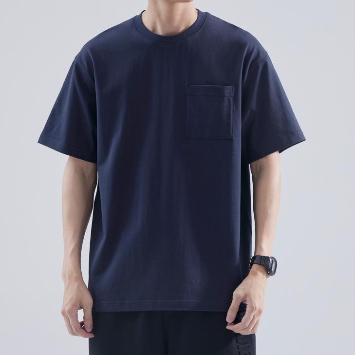 T-Shirt & Polos |  Mens Black Oversized Heavyweight Cotton Chest Pocket T-Shirt Clothing Mens