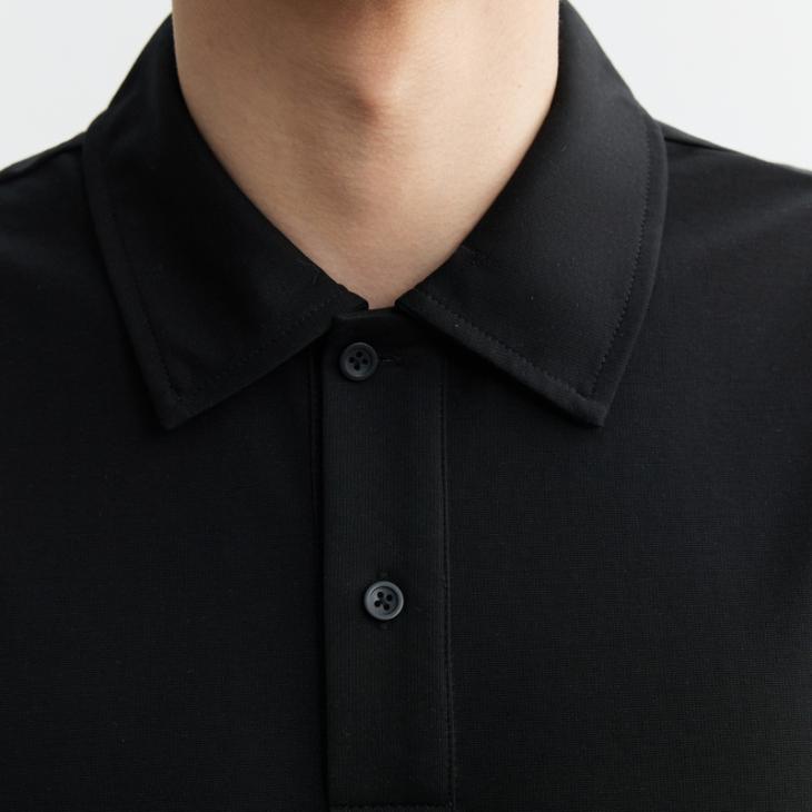 T-Shirt & Polos |  Mens Black Piqué Cotton Oversized Polo Shirt Clothing Mens