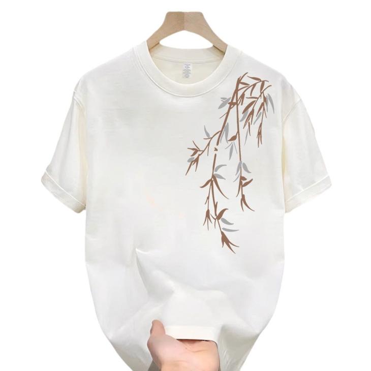 T-Shirt & Polos |  Mens Mink Oversized Fit Floral Print Jersey T-Shirt Clothing Mens