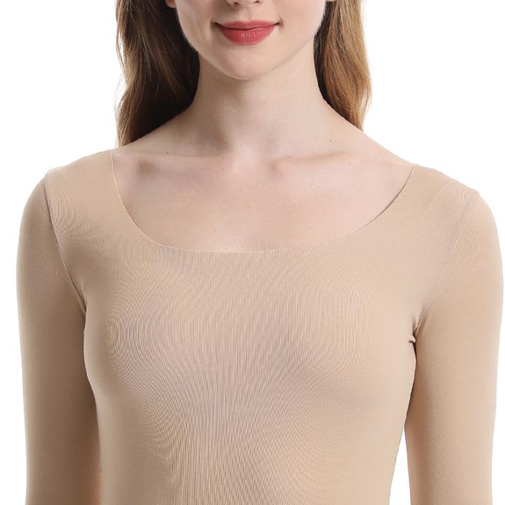 Tops |  Womens Mink Cotton Blend Square Neck Bodysuit Basics Basics