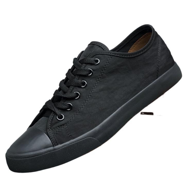 Trainers |  Womens Black Canvas Double Sole Lace Up Trainers Shoes Trainers