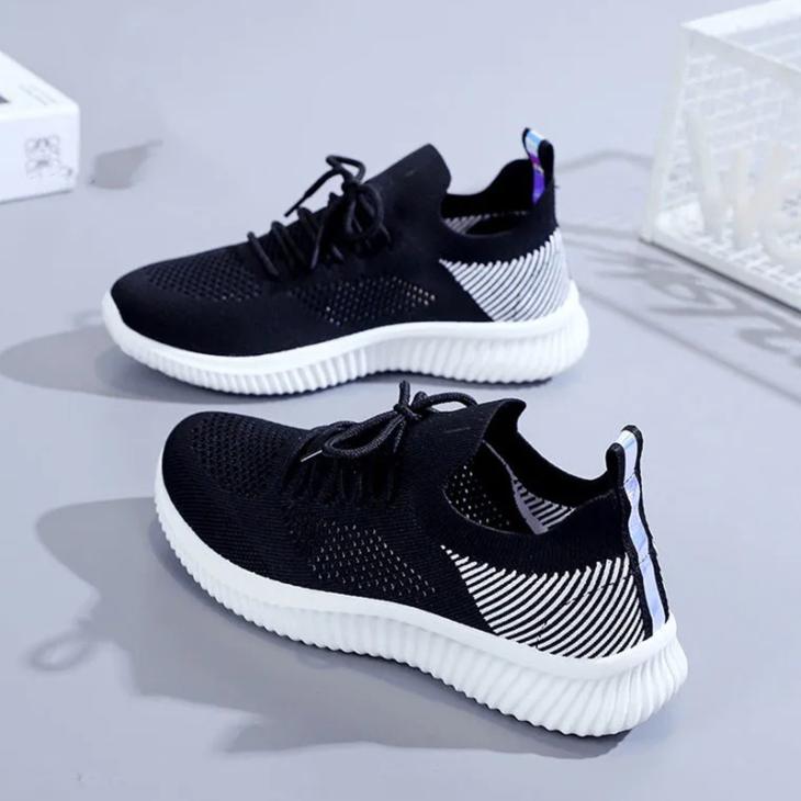 Trainers |  Womens Black Knit Chunky Trainers Shoes Trainers