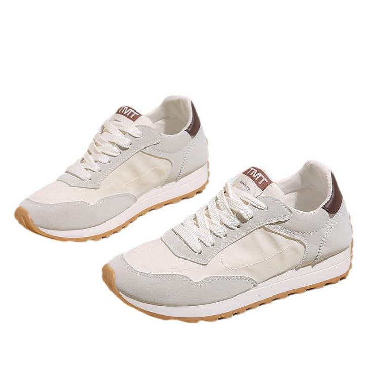 Trainers |  Womens White Leather-Look Contrast Chunky Trainers Shoes Trainers