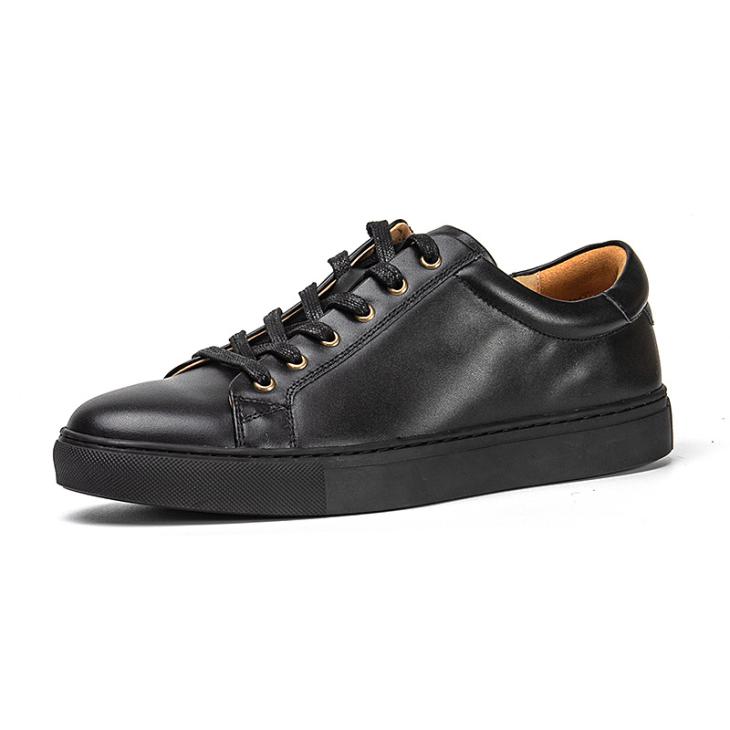 Trainers |  Womens Wide Fit Black Leather-Look Metal Trim Lace Up Trainers Shoes Trainers