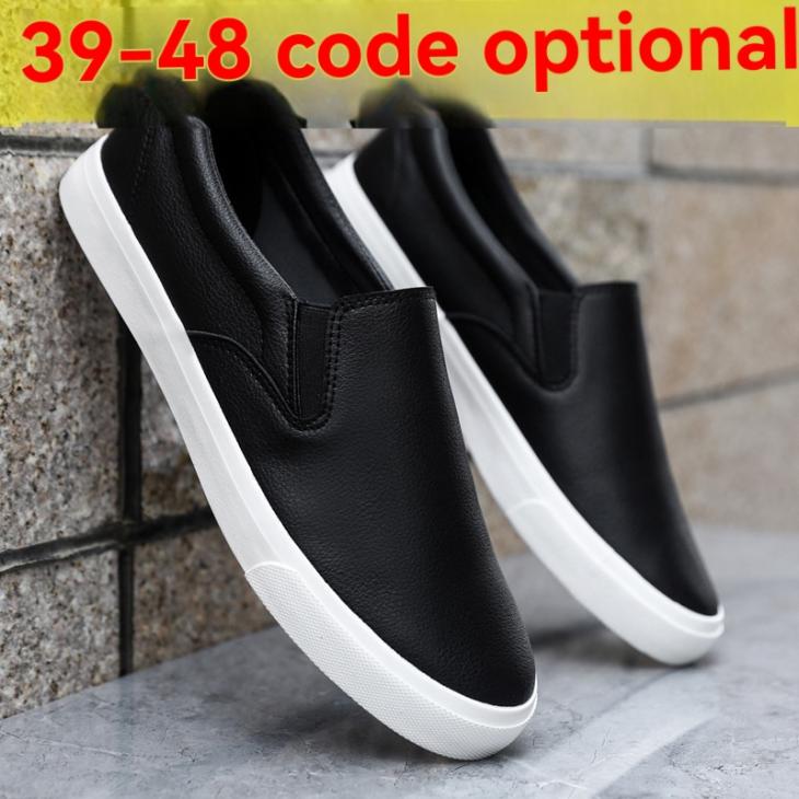 Trainers |  Womens Wide Fit Black Leather-Look Slip On Plimsole Trainers Shoes Trainers