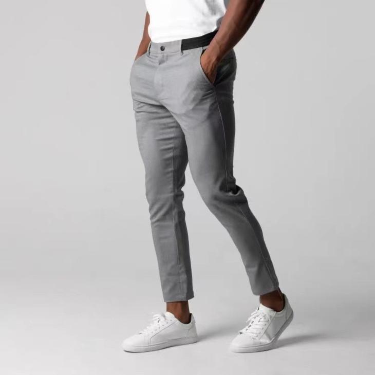 Trousers & Chinos |  Mens Navy Linen-Blend Slim-Fit Trousers Clothing Mens