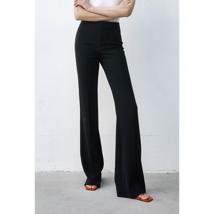 Trousers |  Womens Black Pintuck Bootcut Tailored Trousers Clothing Suits & Tailoring