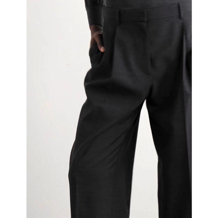 Trousers |  Womens Black Wide Leg Trousers Clothing Trousers