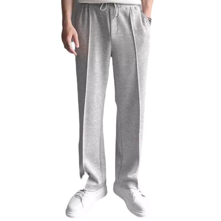 Trousers |  Womens Grey Marl Pintuck Wide Leg Joggers Clothing Trousers