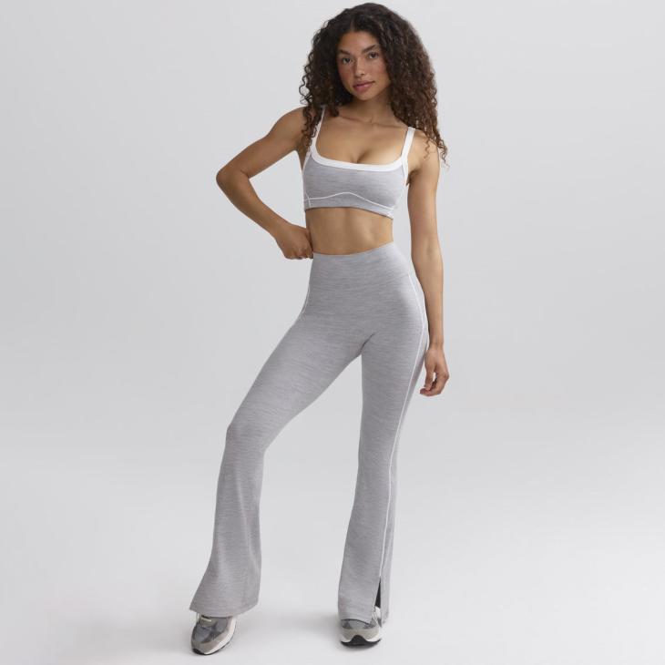 Trousers |  Womens Light Grey Kick Flare Joggers Clothing Lounge & Sports