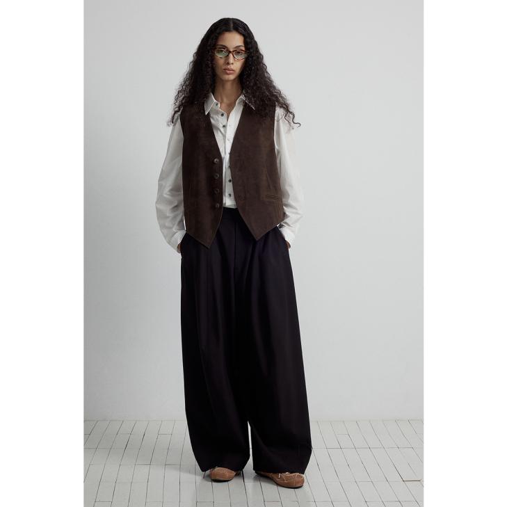 Waistcoats |  Womens Black Suedette Waistcoat Clothing Suits & Tailoring