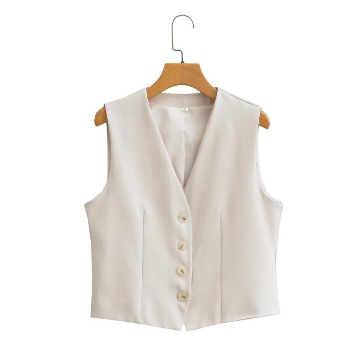 Waistcoats |  Womens Camel Button Front Waistcoat Clothing Waistcoats