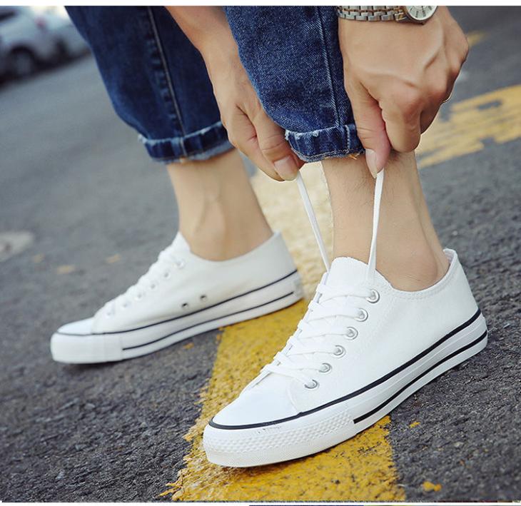 Trainers |  Womens Wide Fit White Canvas Lace Up Trainers Shoes Trainers